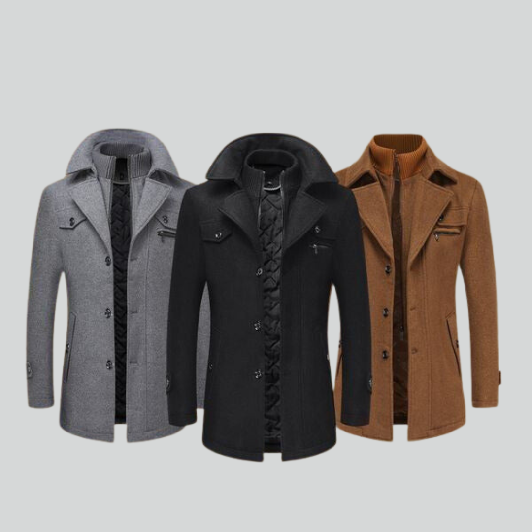 Alfeo - Eleganter Wintermantel aus Wollmischung | Stilvoller und Warmer Wollmantel für Damen und Herren