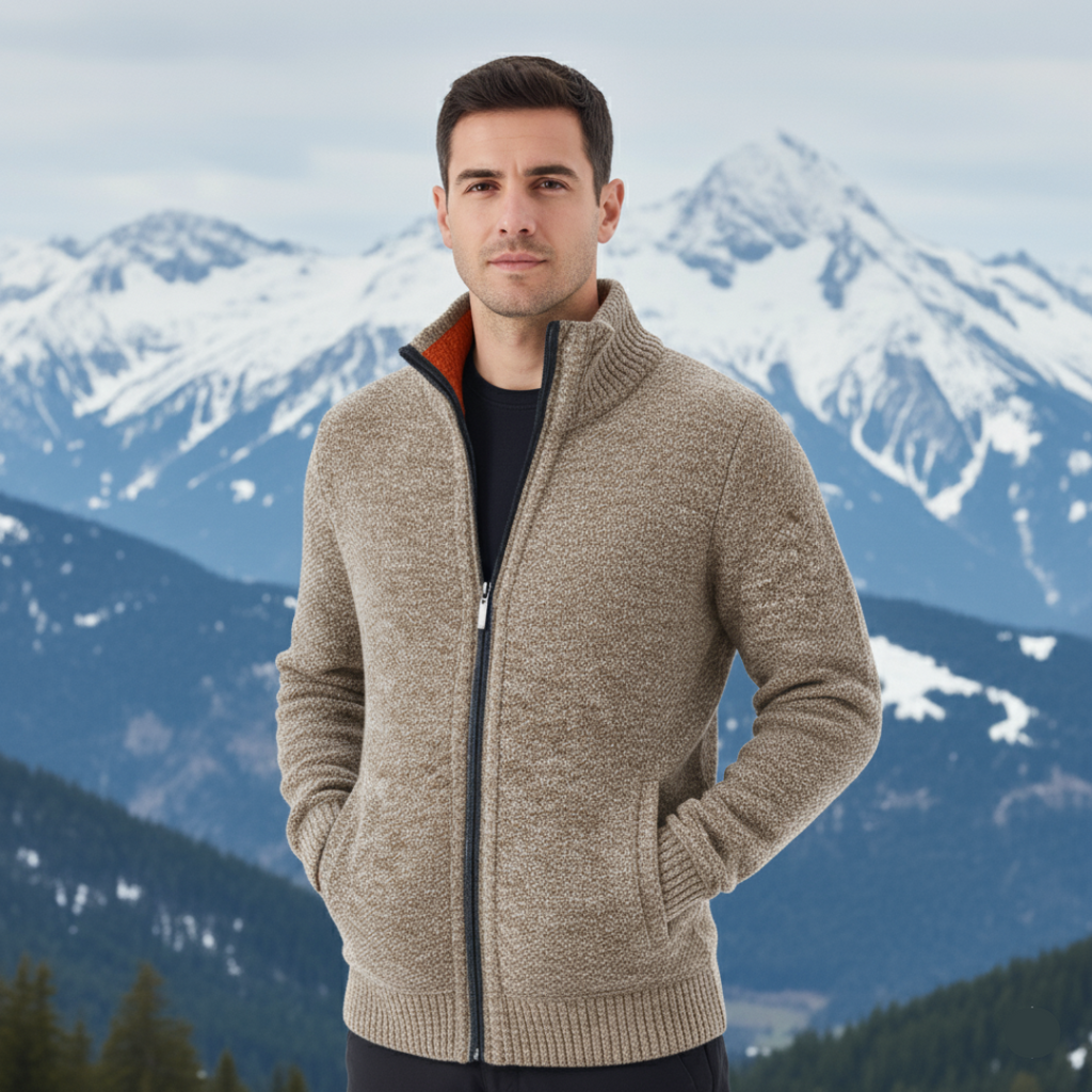 Markus - Modischer und Eleganter Herren-Winter-Cardigan | Stilvolle Herrenmode für kalte Tage