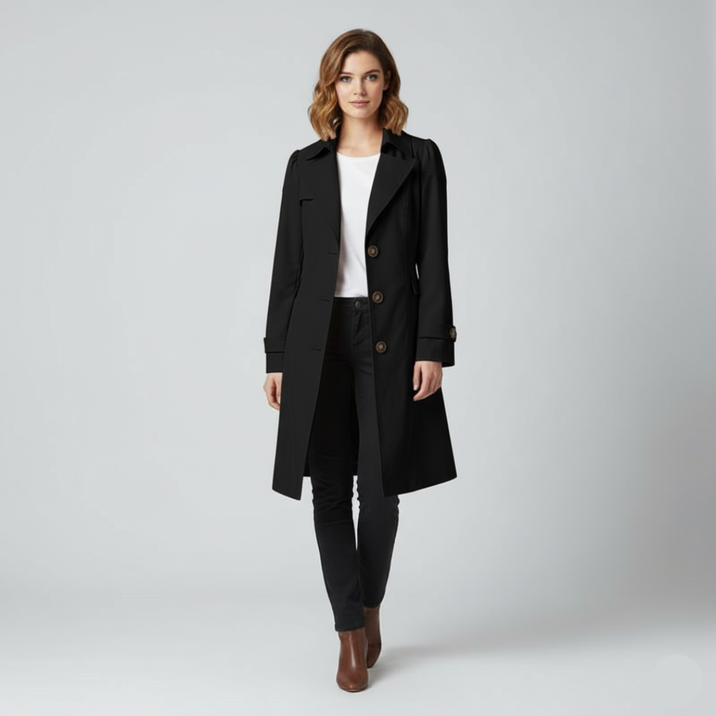 Damen Trenchcoat Chamora aus Hochwertigem Polyester – Modische Jacke für Business und Freizeit in Neutrale Farben, Größen M-5XL 0