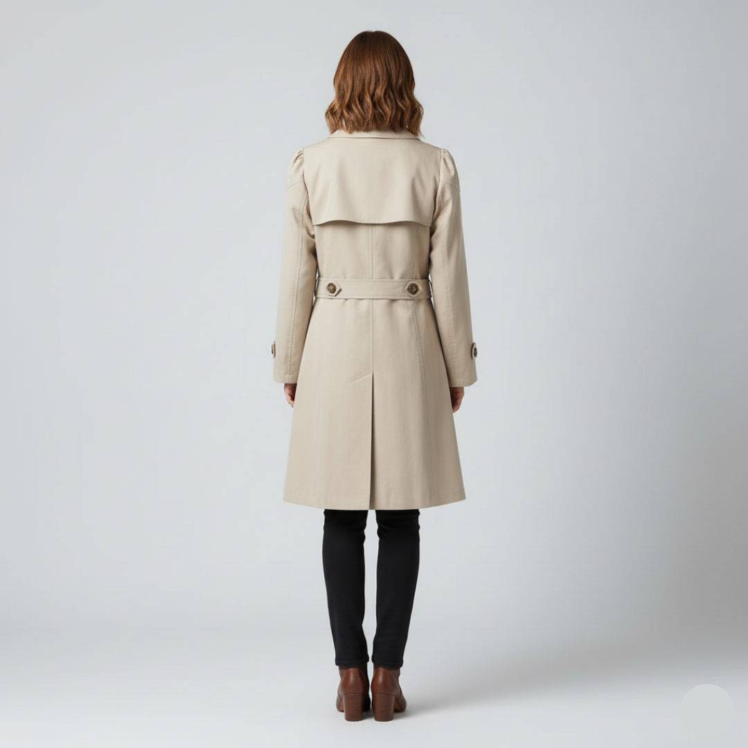 Damen Trenchcoat Chamora aus Hochwertigem Polyester – Modische Jacke für Business und Freizeit in Neutrale Farben, Größen M-5XL 0