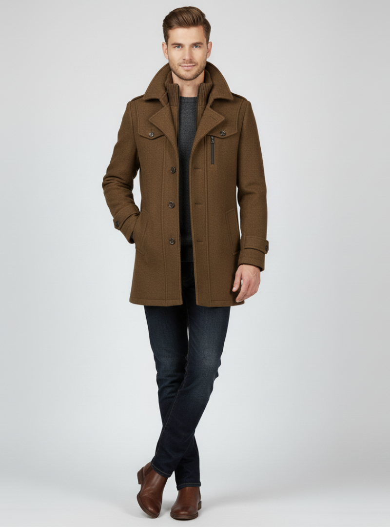 Alfeo - Eleganter Wintermantel aus Wollmischung | Stilvoller und Warmer Wollmantel für Damen und Herren