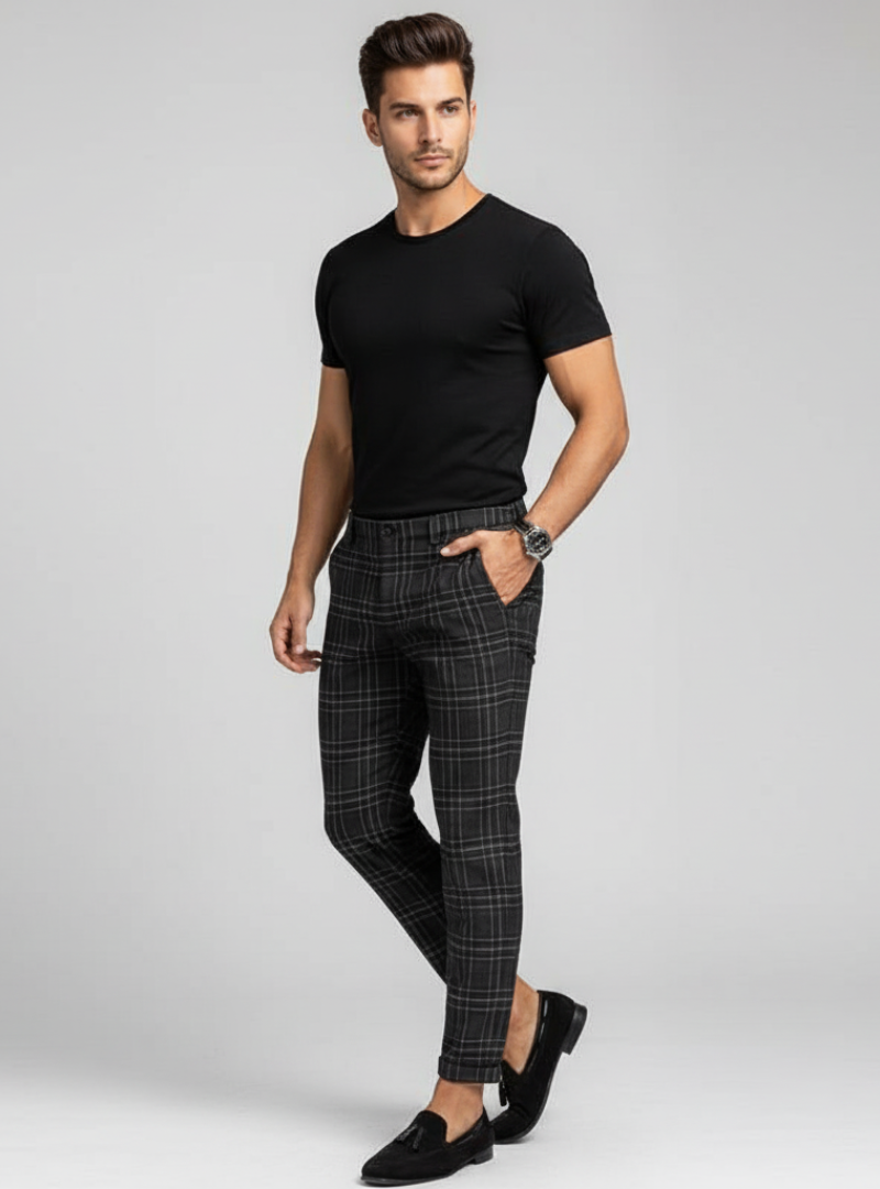 Berardo - Herren-Chinohose mit Karomuster | Stilvolle und Bequeme Herrenmode