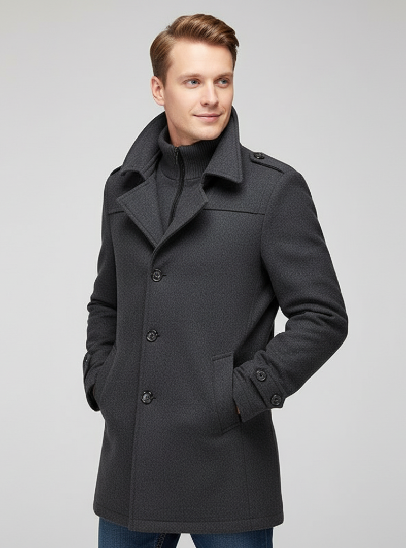 Alfeo - Eleganter Wintermantel aus Wollmischung | Stilvoller und Warmer Wollmantel für Damen und Herren