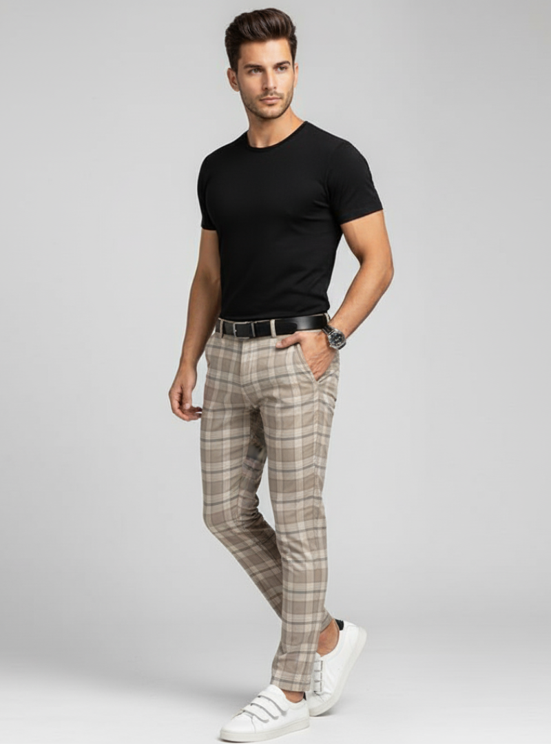 Berardo - Herren-Chinohose mit Karomuster | Stilvolle und Bequeme Herrenmode