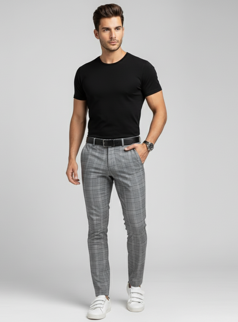 Berardo - Herren-Chinohose mit Karomuster | Stilvolle und Bequeme Herrenmode