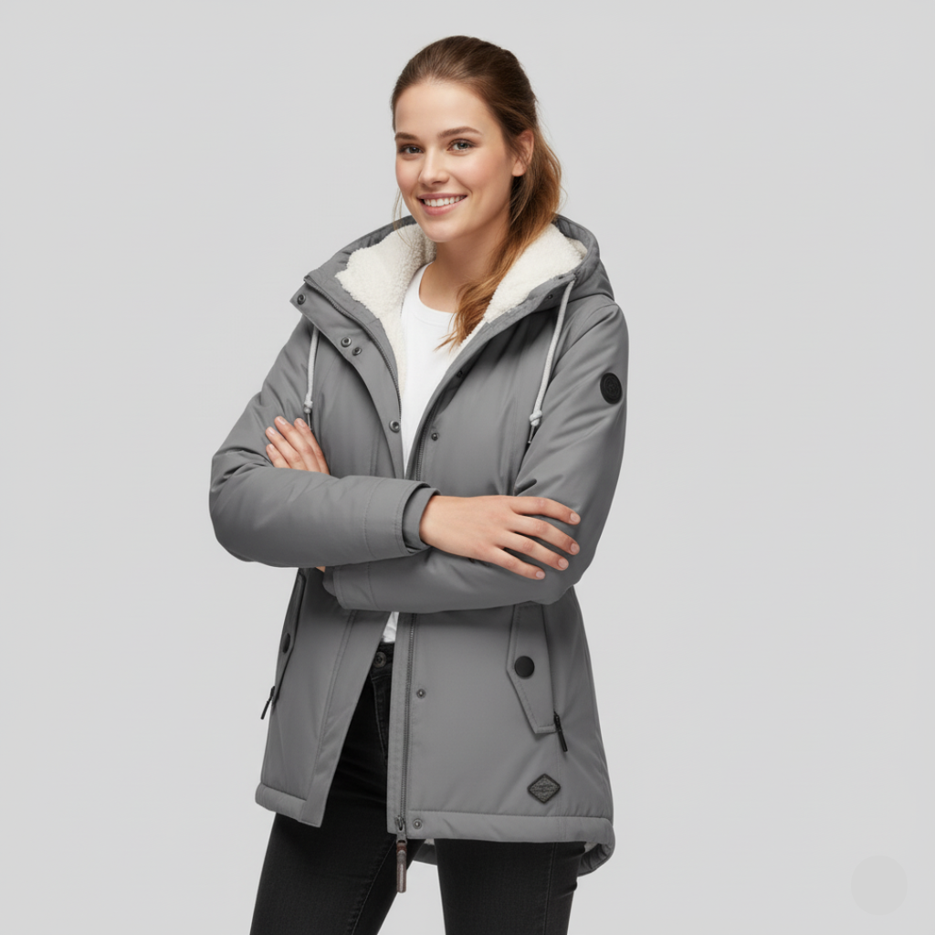 Katarine - Lange Wasserdichte Winterjacke mit Kapuze und Warmem Futter für Damen | Perfekt für Kalte Tage