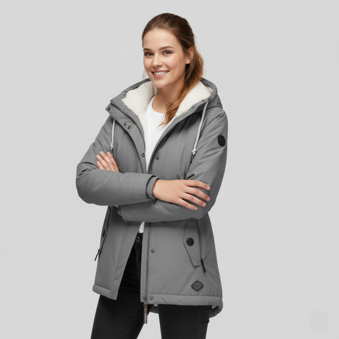Katarine - Lange Wasserdichte Winterjacke mit Kapuze und Warmem Futter für Damen | Perfekt für Kalte Tage
