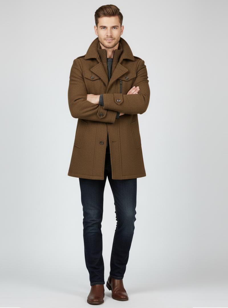 Alfeo - Eleganter Wintermantel aus Wollmischung | Stilvoller und Warmer Wollmantel für Damen und Herren