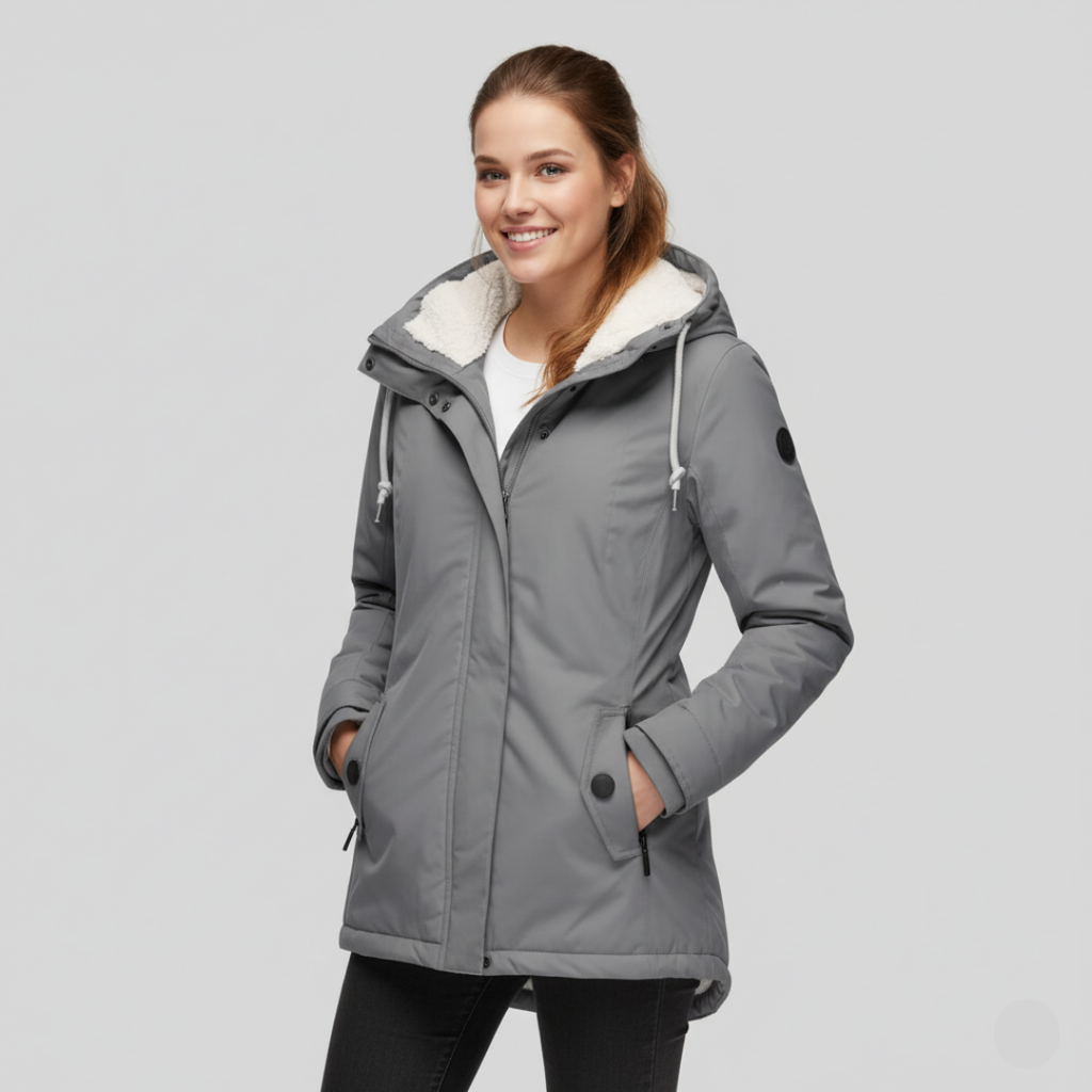 Katarine - Lange Wasserdichte Winterjacke mit Kapuze und Warmem Futter für Damen | Perfekt für Kalte Tage
